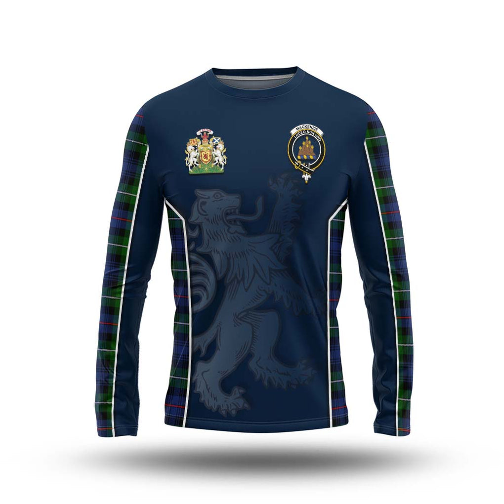 Tartan Vibes Clothing Mackenzie Modern #2 Tartan Long Sleeve T-Shirt with Family Crest and Lion Rampant Vibes Sport Style