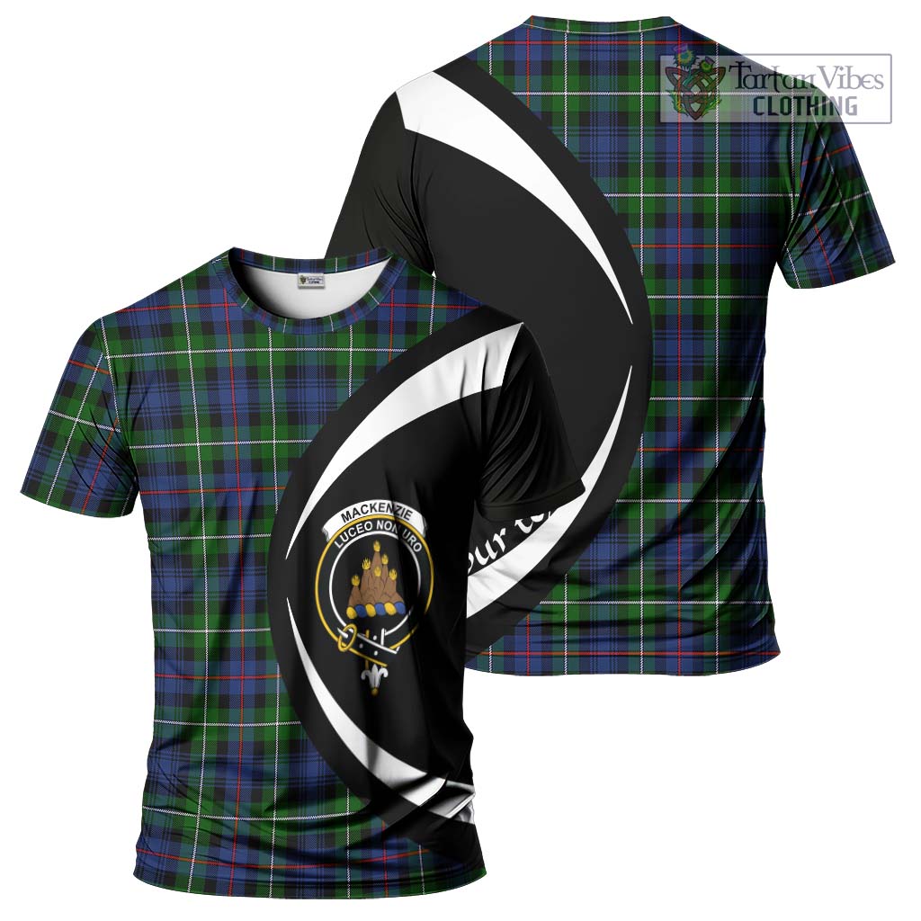 Tartan Vibes Clothing Mackenzie Modern #2 Tartan T-Shirt with Family Crest Circle Style