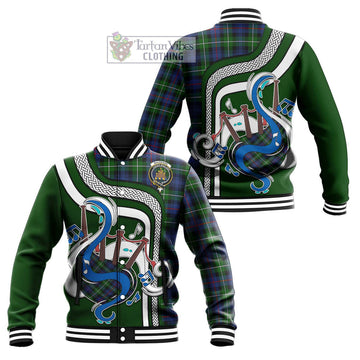 Mackenzie Modern #2 Tartan Baseball Jacket with Epic Bagpipe Style