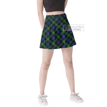 Mackenzie Modern #2 Tartan Women's Plated Mini Skirt Cross Style