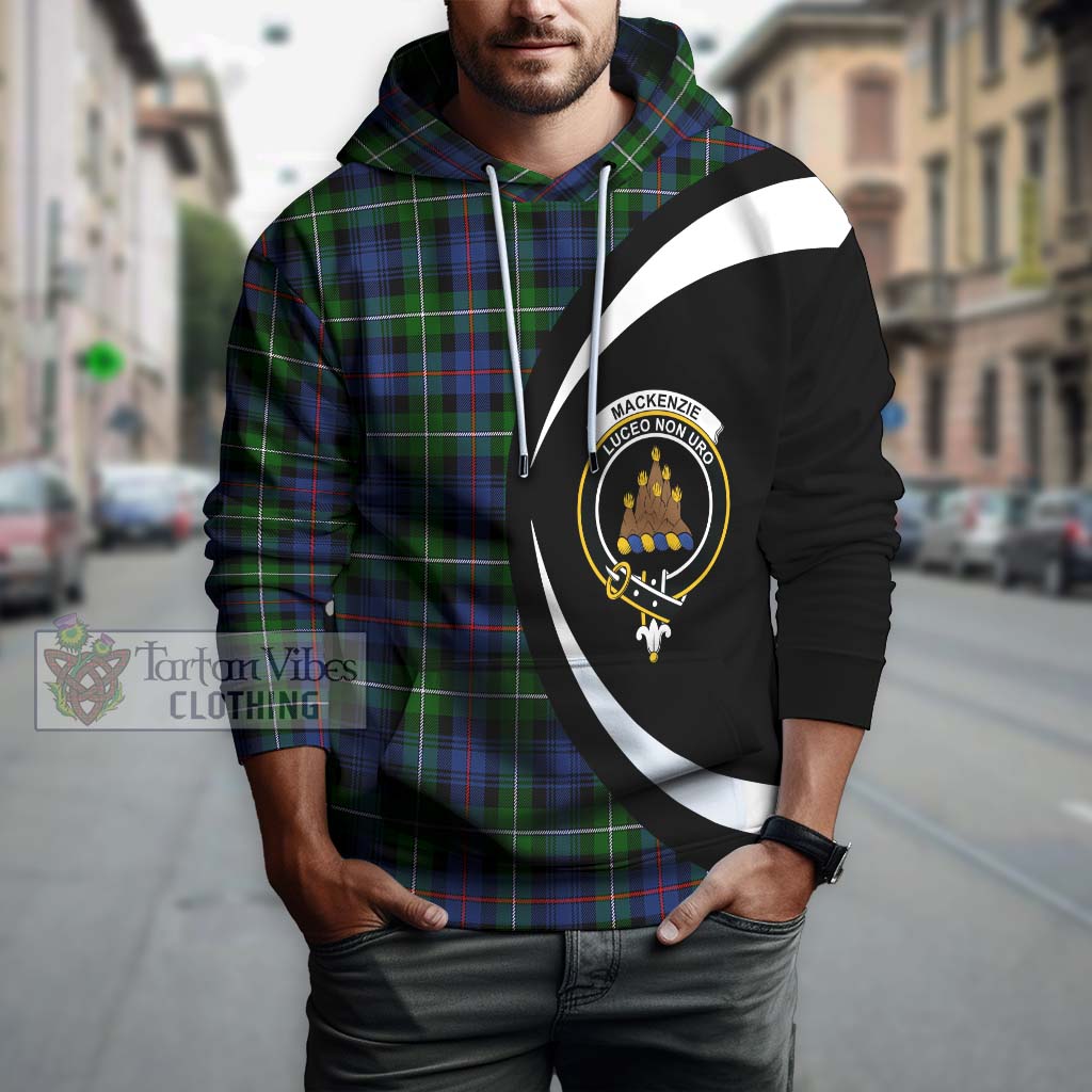 Tartan Vibes Clothing Mackenzie Modern #2 Tartan Hoodie with Family Crest Circle Style