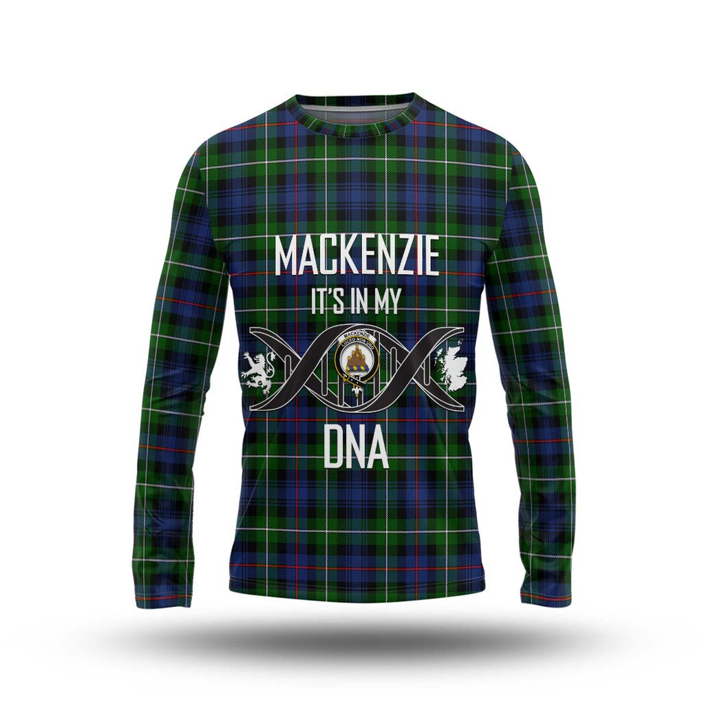 Tartan Vibes Clothing Mackenzie Modern #2 Tartan Long Sleeve T-Shirt with Family Crest DNA In Me Style