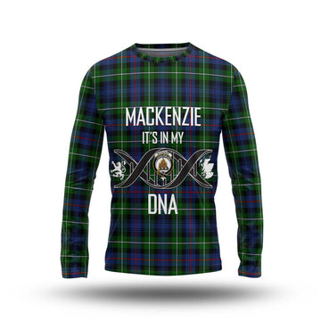 Mackenzie Modern #2 Tartan Long Sleeve T-Shirt with Family Crest DNA In Me Style