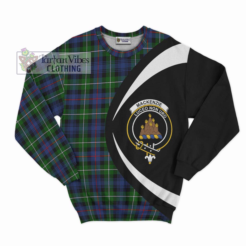 Tartan Vibes Clothing Mackenzie Modern #2 Tartan Sweatshirt with Family Crest Circle Style