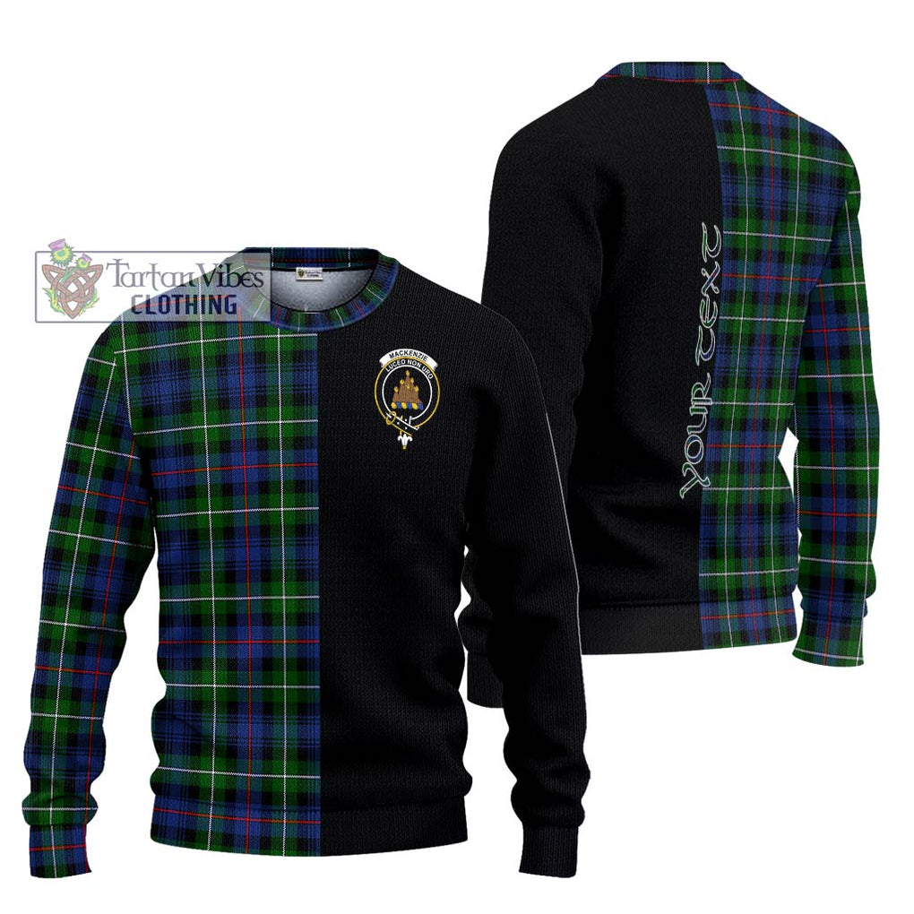 Tartan Vibes Clothing Mackenzie Modern #2 Tartan Knitted Sweater with Family Crest and Half Of Me Style