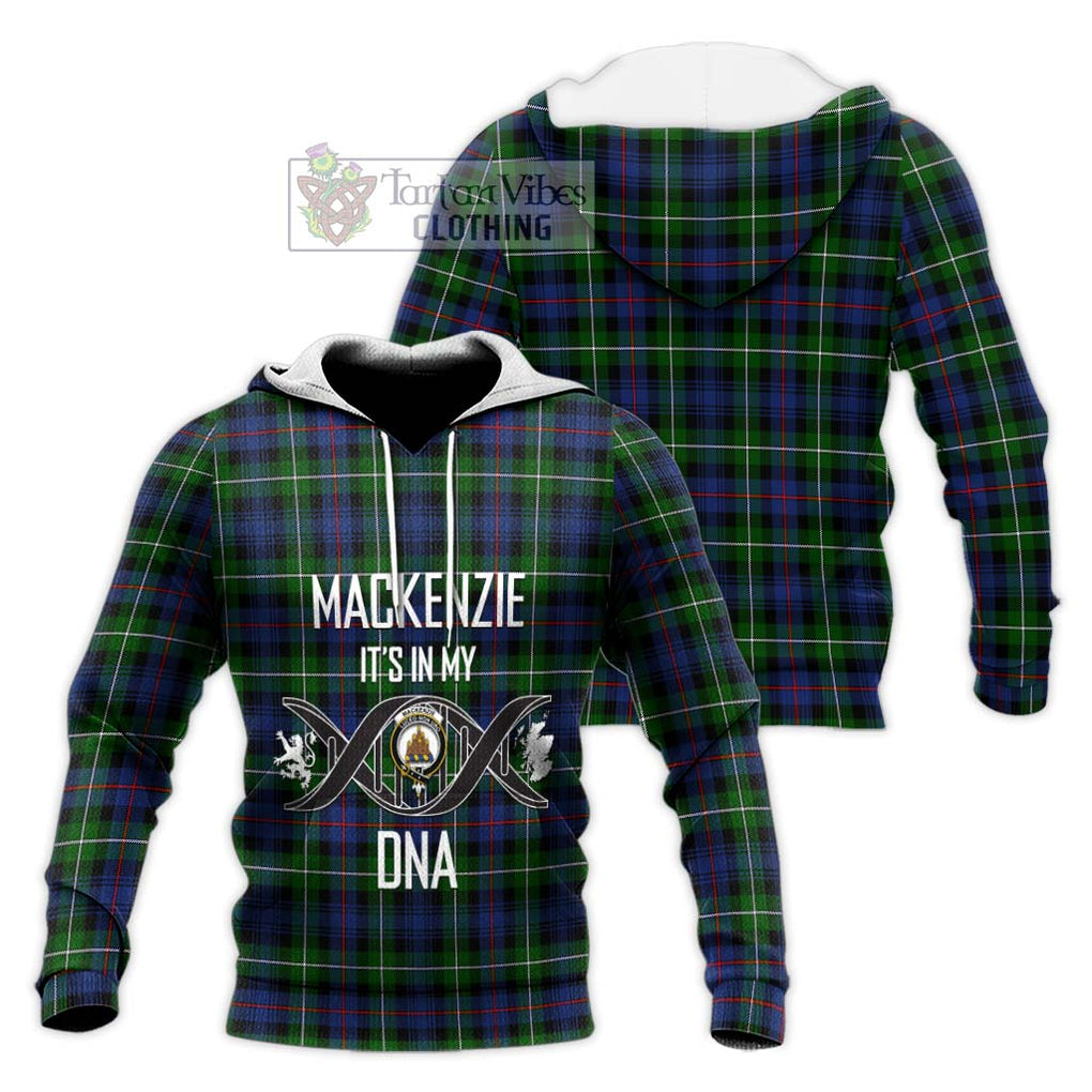 Tartan Vibes Clothing Mackenzie Modern #2 Tartan Knitted Hoodie with Family Crest DNA In Me Style