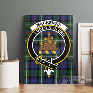 Mackenzie Modern #2 Tartan Canvas Print Wall Art with Family Crest