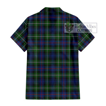 Mackenzie Modern #2 Tartan Short Sleeve Button Shirt with Family Crest DNA In Me Style