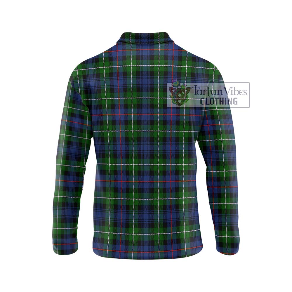 Tartan Vibes Clothing Mackenzie Modern #2 Tartan Long Sleeve Polo Shirt with Family Crest DNA In Me Style