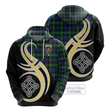 Mackenzie Modern #2 Tartan Hoodie with Family Crest and Celtic Symbol Style