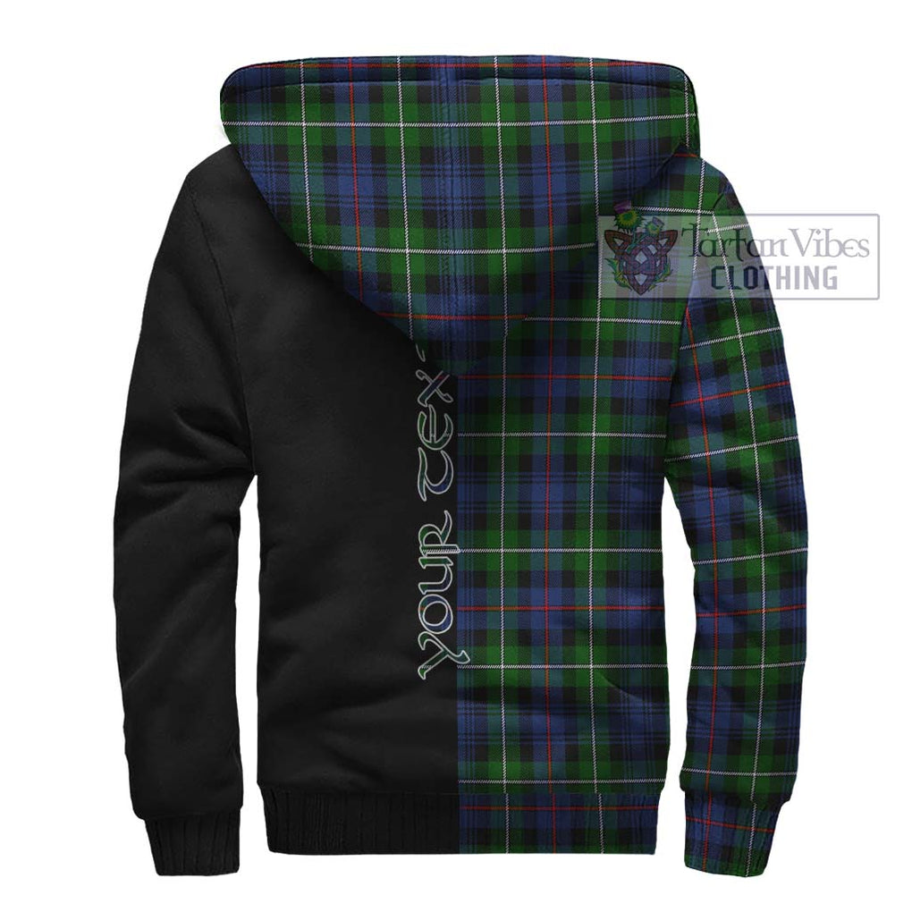 Tartan Vibes Clothing Mackenzie Modern #2 Tartan Sherpa Hoodie with Family Crest and Half Of Me Style