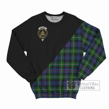 Mackenzie Modern #2 Tartan Sweatshirt with Family Crest and Military Logo Style