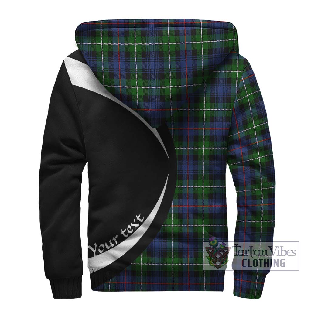 Tartan Vibes Clothing Mackenzie Modern #2 Tartan Sherpa Hoodie with Family Crest Circle Style