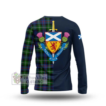 Mackenzie Modern #2 Tartan Long Sleeve T-Shirt Alba with Scottish Lion Royal Arm Half Style