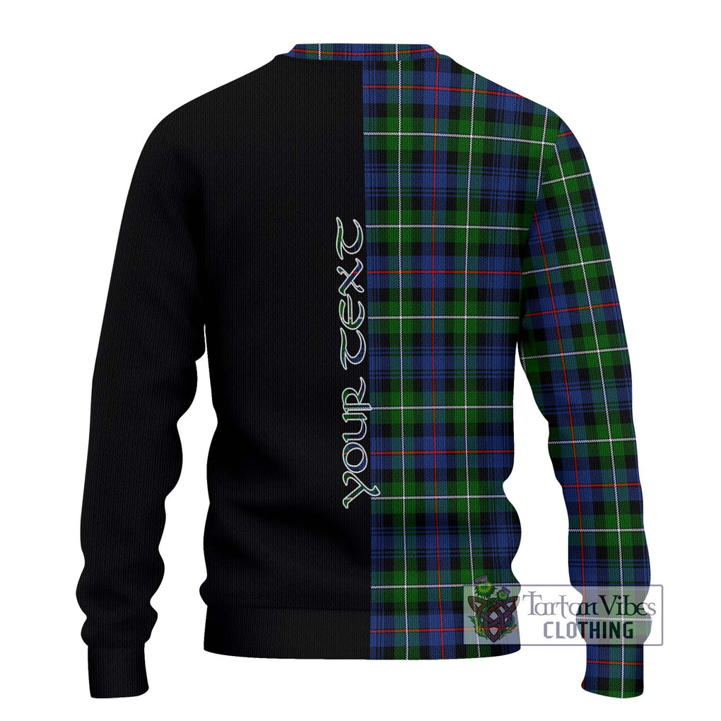 Tartan Vibes Clothing Mackenzie Modern #2 Tartan Knitted Sweater with Family Crest and Half Of Me Style