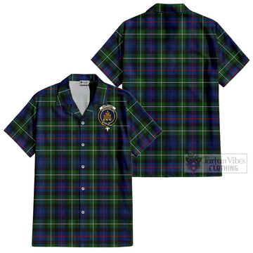 Mackenzie Modern #2 Tartan Cotton Hawaiian Shirt with Family Crest