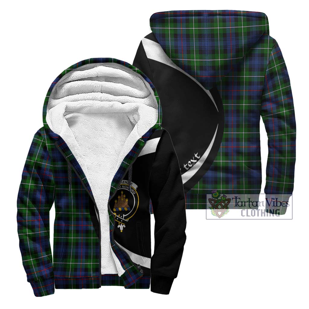 Tartan Vibes Clothing Mackenzie Modern #2 Tartan Sherpa Hoodie with Family Crest Circle Style