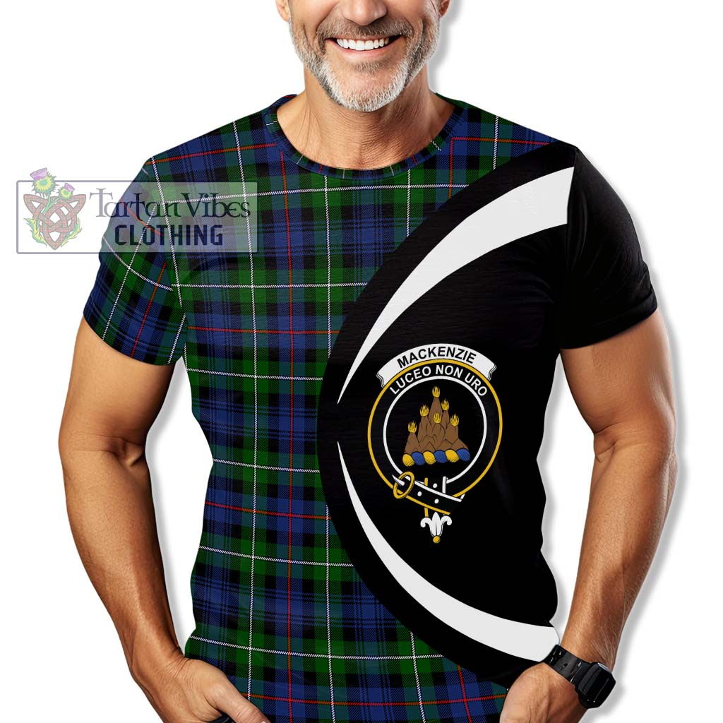 Tartan Vibes Clothing Mackenzie Modern #2 Tartan T-Shirt with Family Crest Circle Style