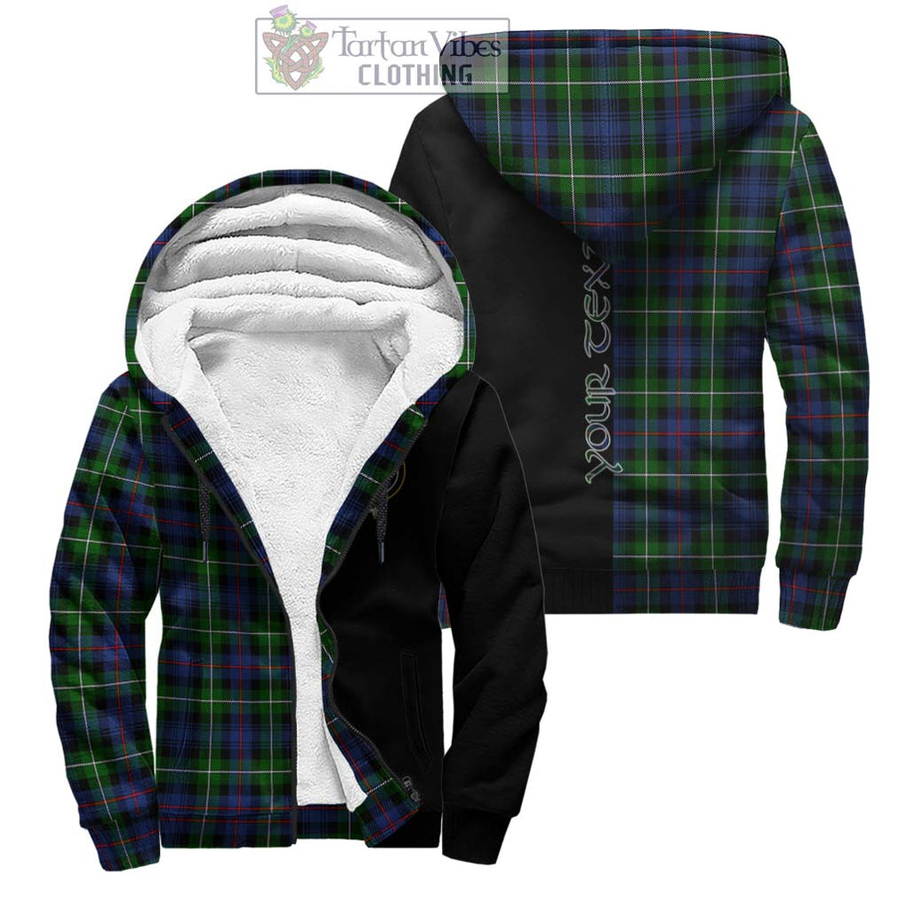 Tartan Vibes Clothing Mackenzie Modern #2 Tartan Sherpa Hoodie with Family Crest and Half Of Me Style