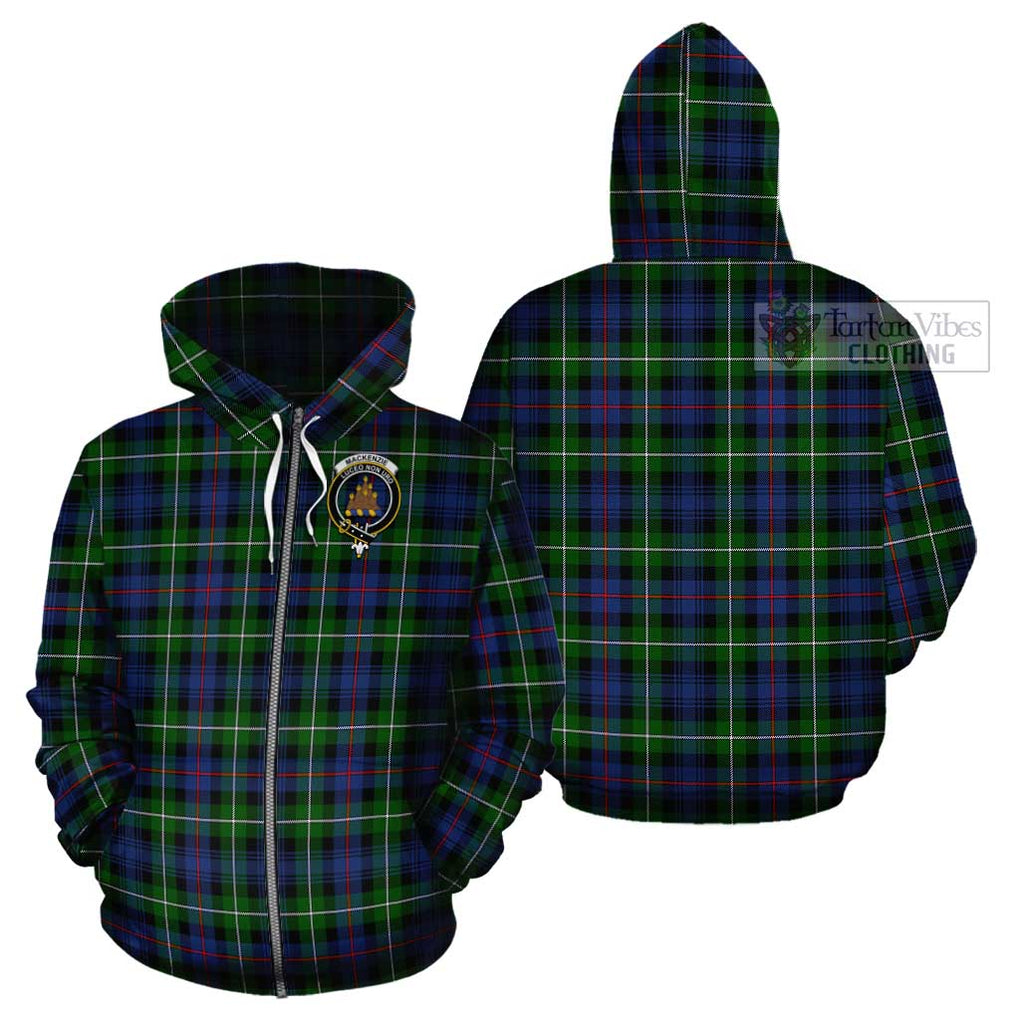 Tartan Vibes Clothing Mackenzie Modern #2 Tartan Cotton Hoodie with Family Crest