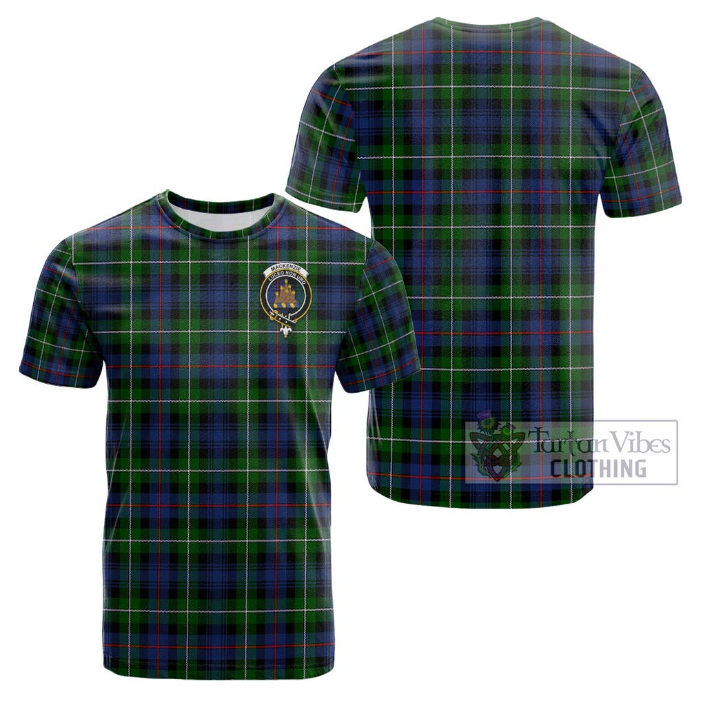 Tartan Vibes Clothing Mackenzie Modern #2 Tartan Cotton T-Shirt with Family Crest