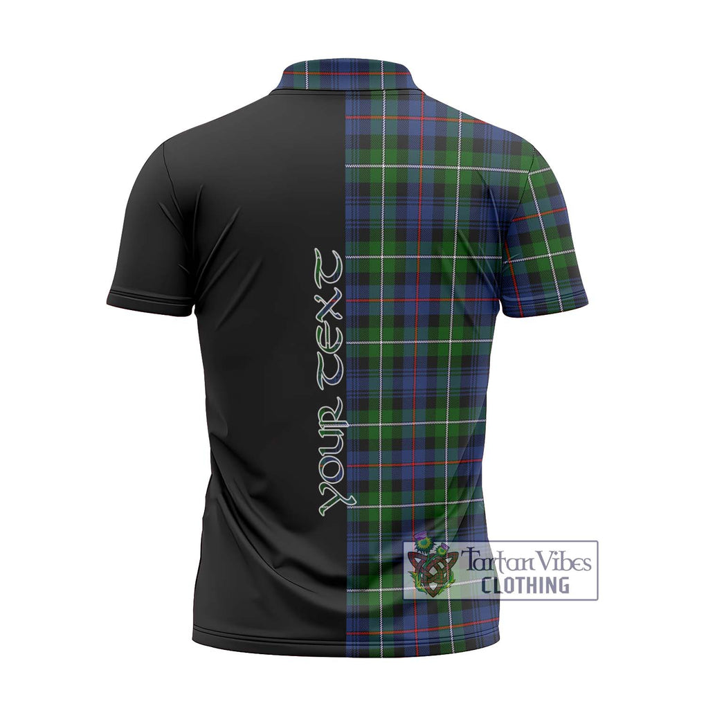 Tartan Vibes Clothing Mackenzie Modern #2 Tartan Zipper Polo Shirt with Family Crest and Half Of Me Style