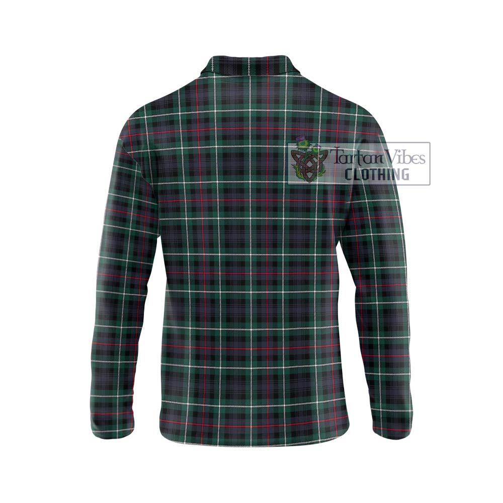 Mackenzie Modern Tartan Long Sleeve Polo Shirt with Family Crest DNA In Me Style - Tartanvibesclothing Shop