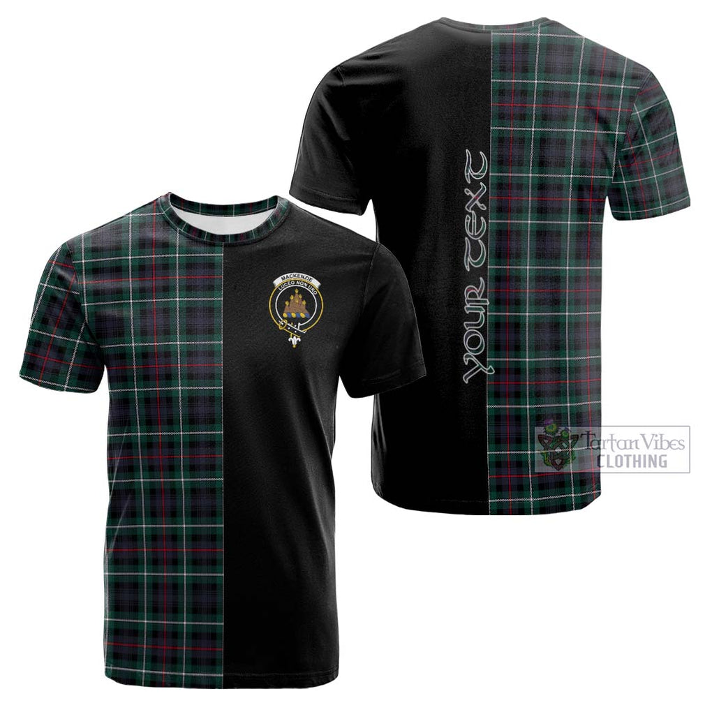 Tartan Vibes Clothing Mackenzie Modern Tartan Cotton T-shirt with Family Crest and Half Of Me Style