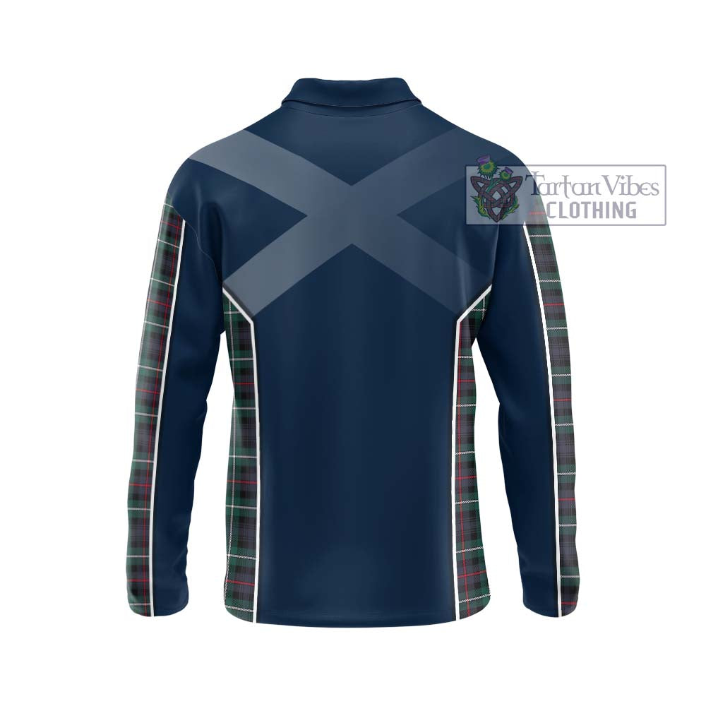 Mackenzie Modern Tartan Long Sleeve Polo Shirt with Family Crest and Lion Rampant Vibes Sport Style - Tartan Vibes Clothing