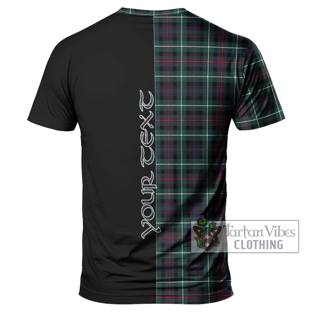 Mackenzie Modern Tartan T-Shirt with Family Crest and Half Of Me Style - Tartanvibesclothing Shop