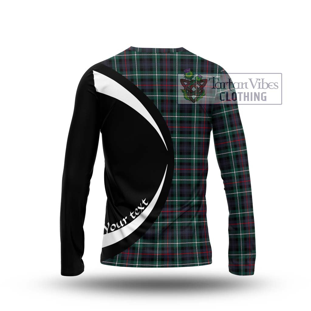 Mackenzie Modern Tartan Long Sleeve T-Shirt with Family Crest Circle Style - Tartan Vibes Clothing