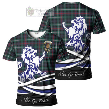 Mackenzie Modern Tartan Cotton T-shirt with Alba Gu Brath Regal Lion Emblem