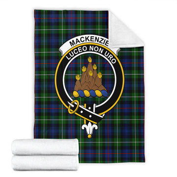 MacKenzie Modern Tartan Blanket with Family Crest