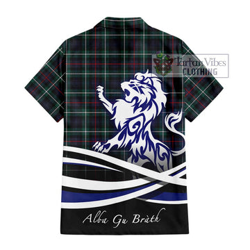 Mackenzie Modern Tartan Short Sleeve Button Shirt with Alba Gu Brath Regal Lion Emblem