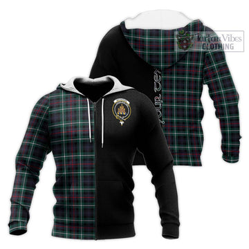 Mackenzie Modern Tartan Knitted Hoodie with Family Crest and Half Of Me Style