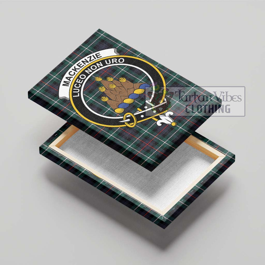 Mackenzie Modern Tartan Canvas Print Wall Art with Family Crest - Tartan Vibes Clothing