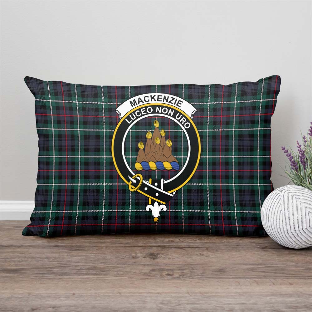 MacKenzie Modern Tartan Pillow Cover with Family Crest Rectangle Pillow Cover - Tartanvibesclothing