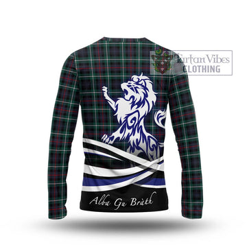 Mackenzie Modern Tartan Long Sleeve T-Shirt with Alba Gu Brath Regal Lion Emblem