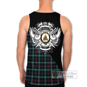 Mackenzie Modern Tartan Men's Tank Top with Family Crest and Military Logo Style