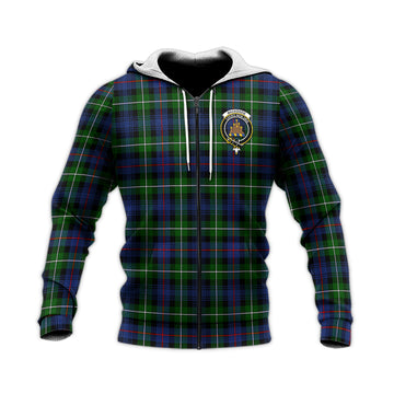 MacKenzie Modern Tartan Knitted Hoodie with Family Crest