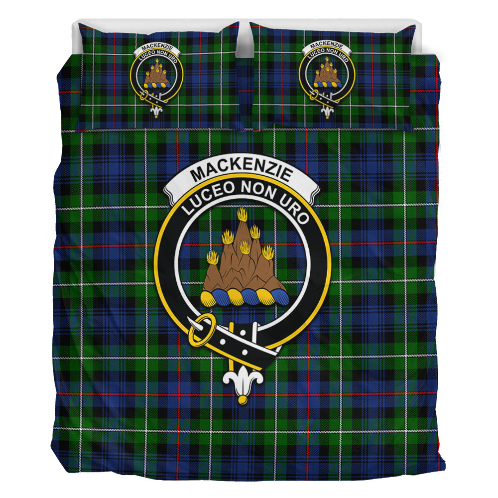 MacKenzie Modern Tartan Bedding Set with Family Crest - Tartan Vibes Clothing