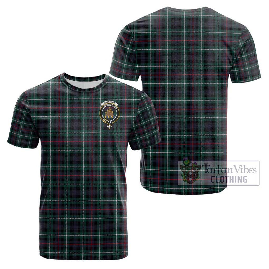 Mackenzie Modern Tartan Cotton T-Shirt with Family Crest Kid's Shirt - Tartanvibesclothing Shop