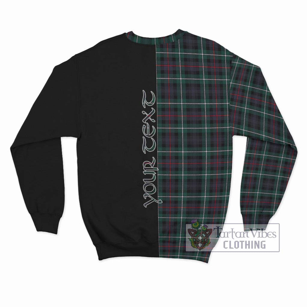 Mackenzie Modern Tartan Sweatshirt with Family Crest and Half Of Me Style - Tartanvibesclothing Shop