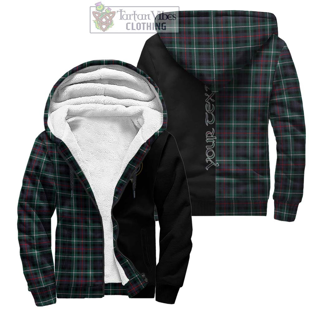 Mackenzie Modern Tartan Sherpa Hoodie with Family Crest and Half Of Me Style Unisex - Tartanvibesclothing Shop