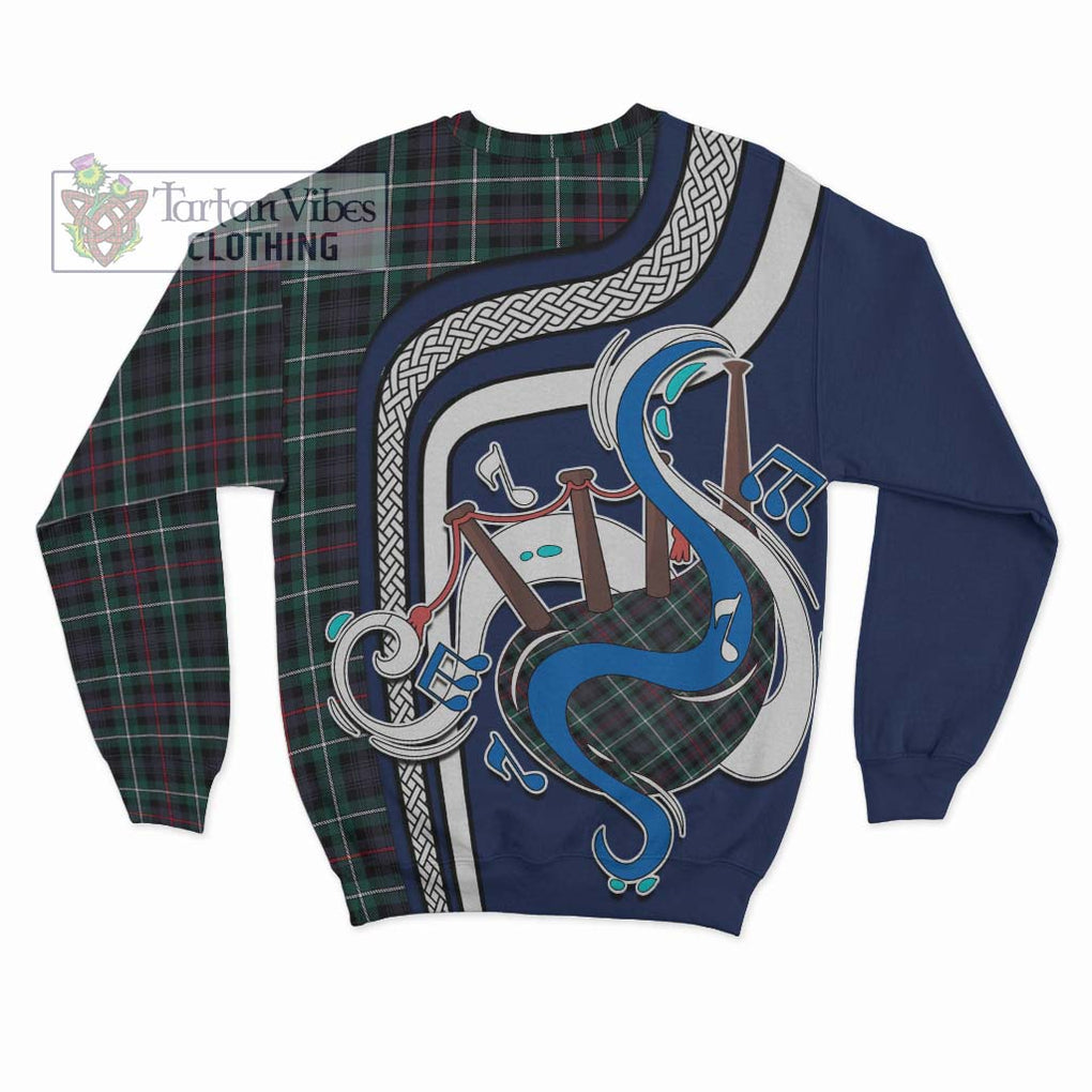 Tartan Vibes Clothing Mackenzie Modern Tartan Sweatshirt with Epic Bagpipe Style