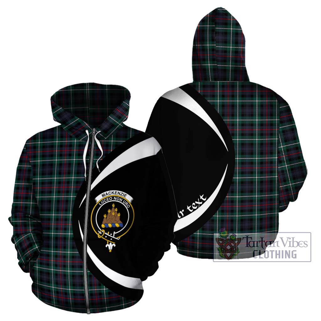 Tartan Vibes Clothing Mackenzie Modern Tartan Hoodie with Family Crest Circle Style