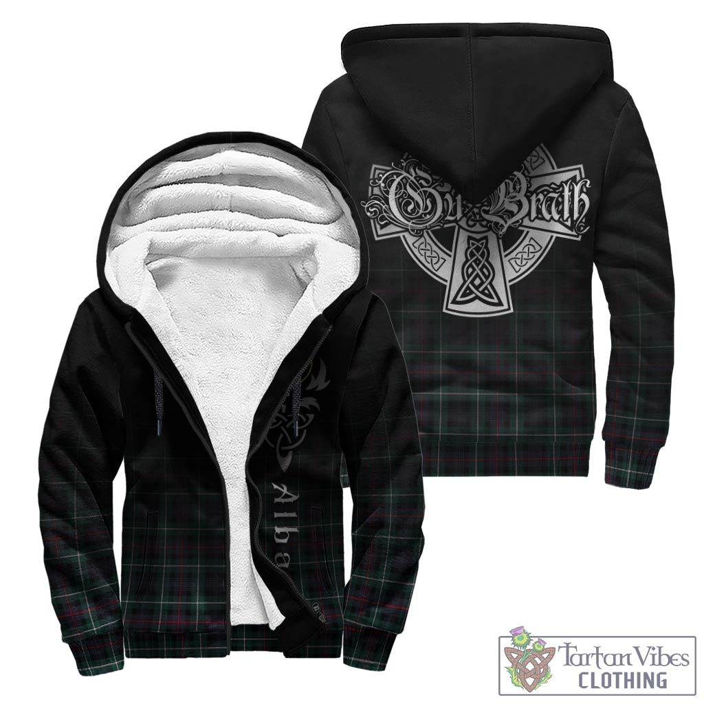 Tartan Vibes Clothing MacKenzie Modern Tartan Sherpa Hoodie Featuring Alba Gu Brath Family Crest Celtic Inspired