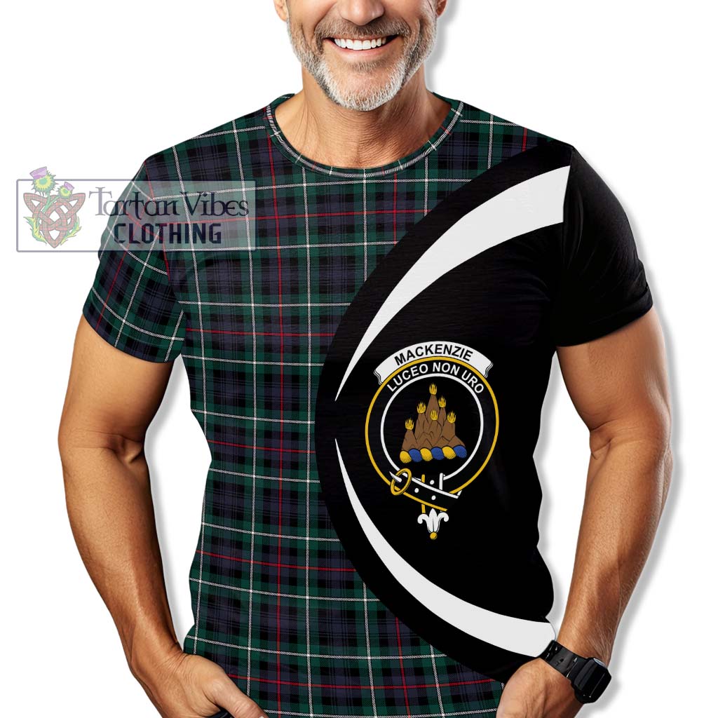 Tartan Vibes Clothing Mackenzie Modern Tartan T-Shirt with Family Crest Circle Style