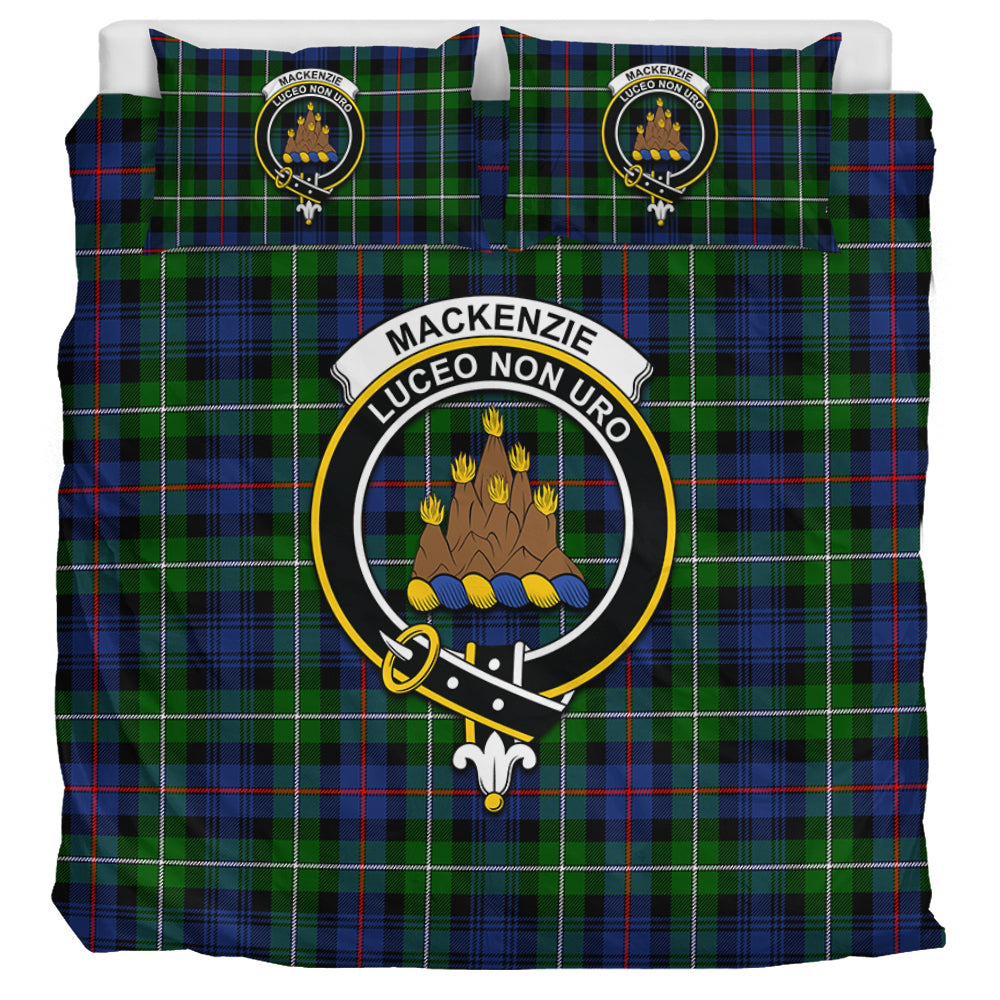 MacKenzie Modern Tartan Bedding Set with Family Crest UK Bedding Set UK Super King 104*94 inch - Tartan Vibes Clothing