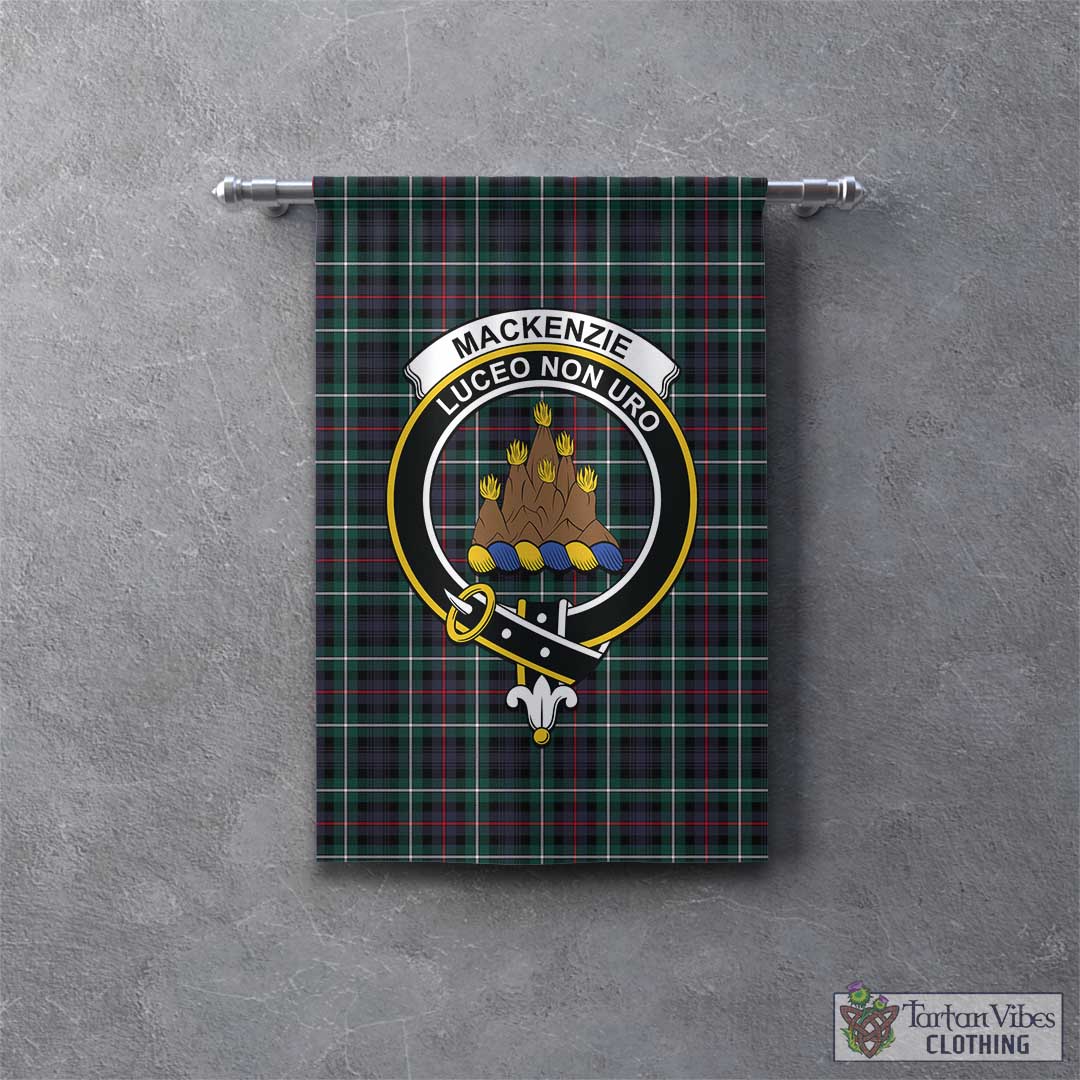 Tartan Vibes Clothing MacKenzie Modern Tartan Gonfalon, Tartan Banner with Family Crest